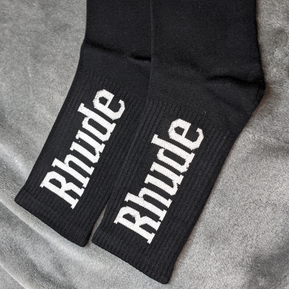 RHUDE black and white casual tube socks - Picture 7 of 10